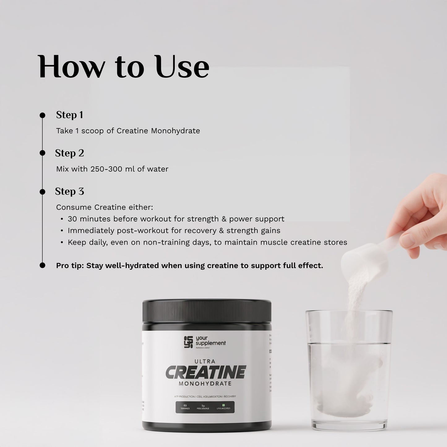 Creatine Monohydrate – 100% Micronized