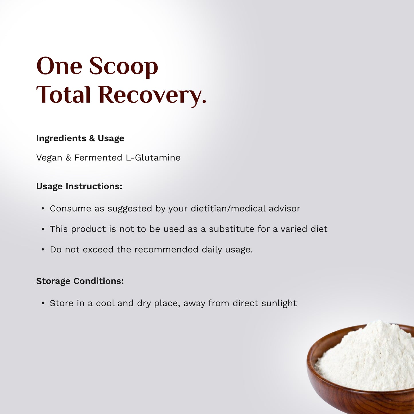 Vegan L - Glutamine – Muscle Recovery | Gut Health Boost